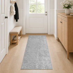 vidaXL Rug 100% Polyester 3 mm Washable Grey 50 x 100 cm – 160 x 230 cm