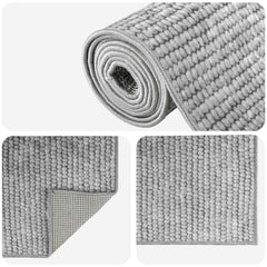 vidaXL Rug Grey 100 x 150 cm 100% Polyester 3 mm Washable 4