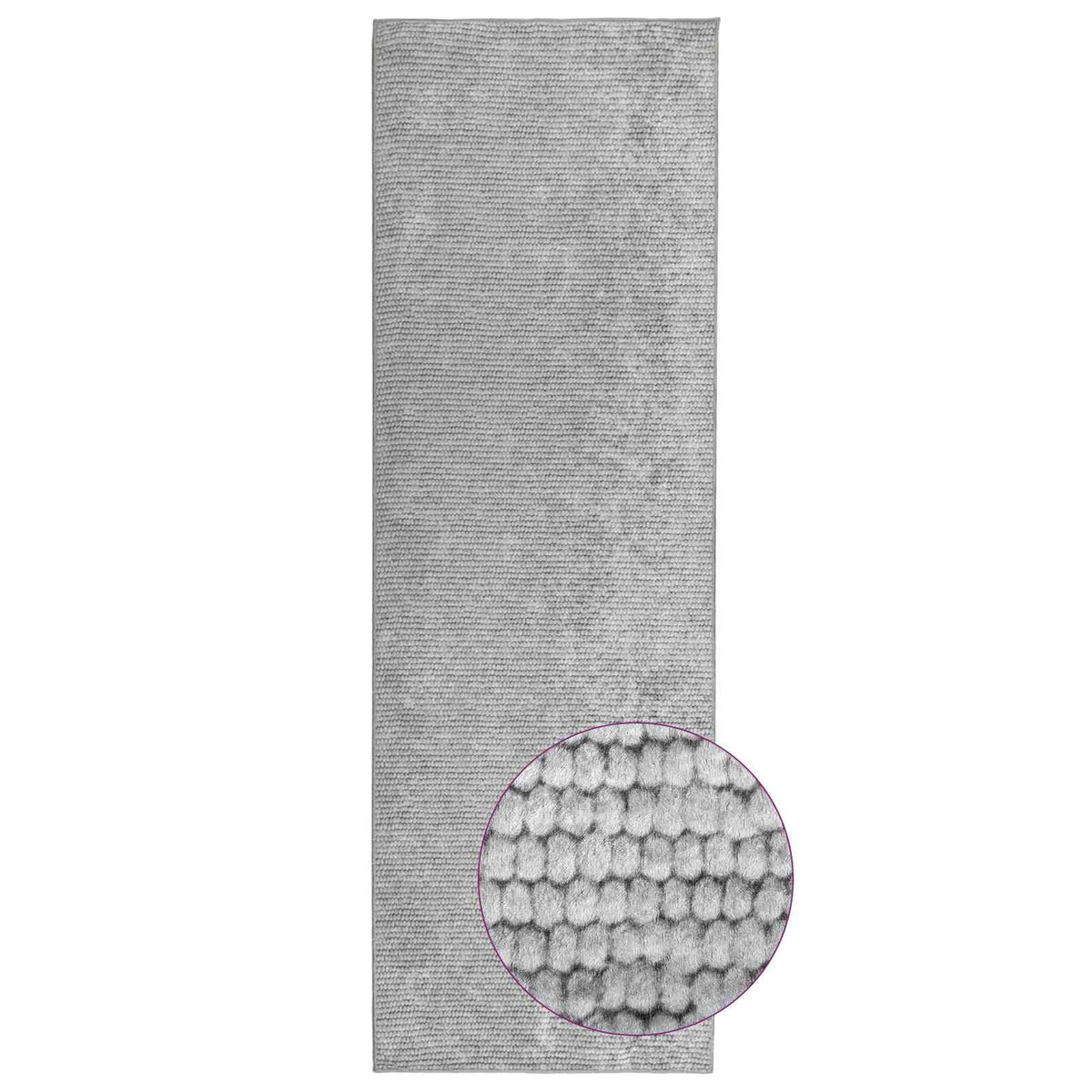 vidaXL Rug Grey 100 x 150 cm 100% Polyester 3 mm Washable 3