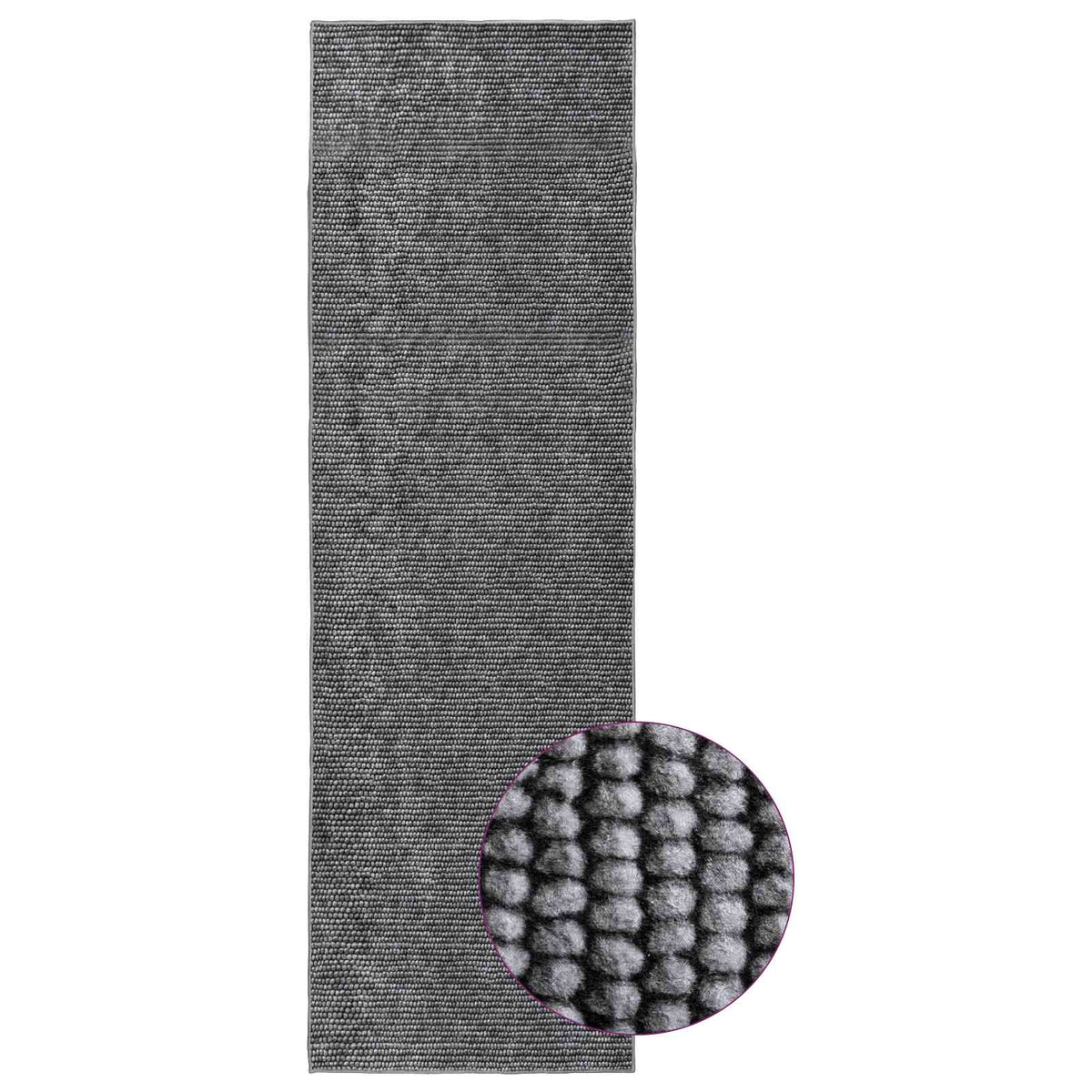 Rug Anthracite 100% Polyester 3 mm Washable, image 3