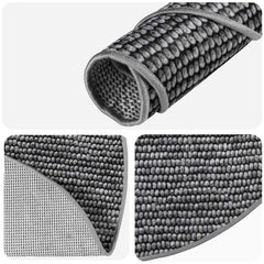 vidaXL Rug Anthracite Ø 120 cm 100% Polyester 3 mm Washable 4