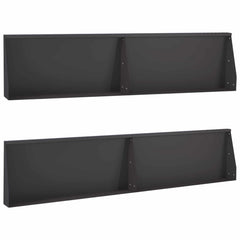 Retaining Wall 100 x 12 x 30 cm Steel 4 pcs Black