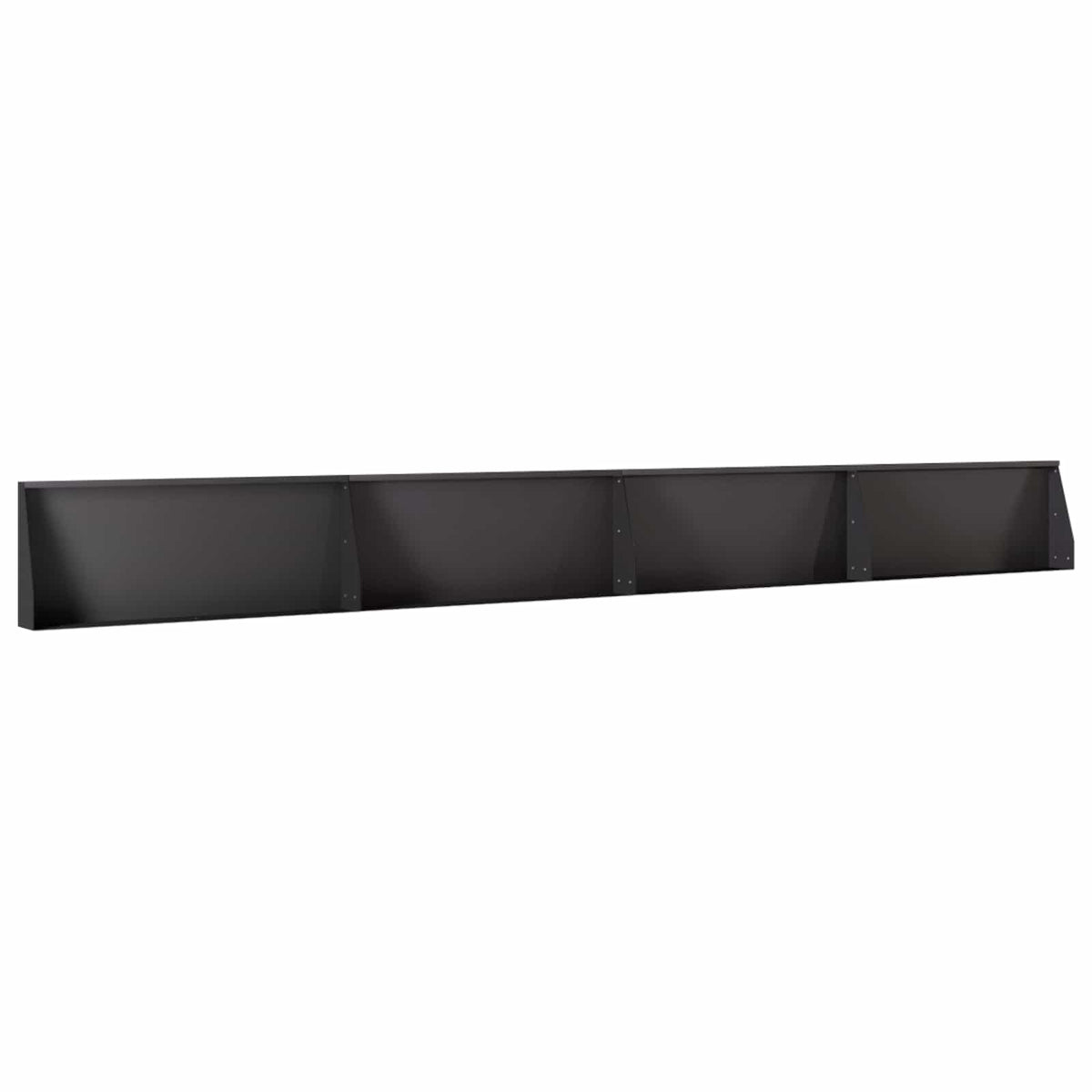 Retaining Wall 100 x 12 x 30 cm Steel 4 pcs Black