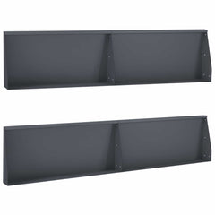 Retaining Wall 100 x 12 x 40 cm Steel 4 pcs Anthracite