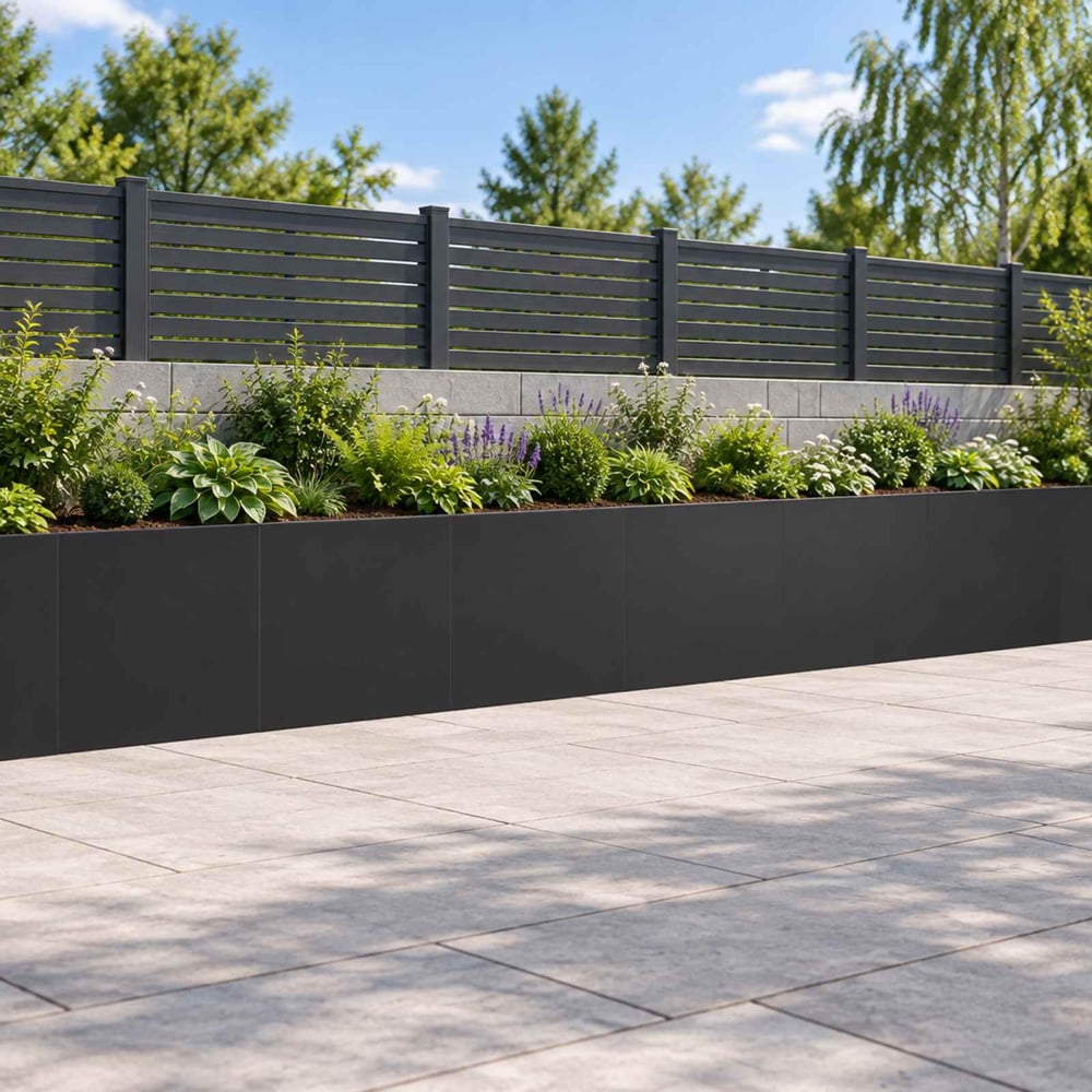 Retaining Wall Steel Black