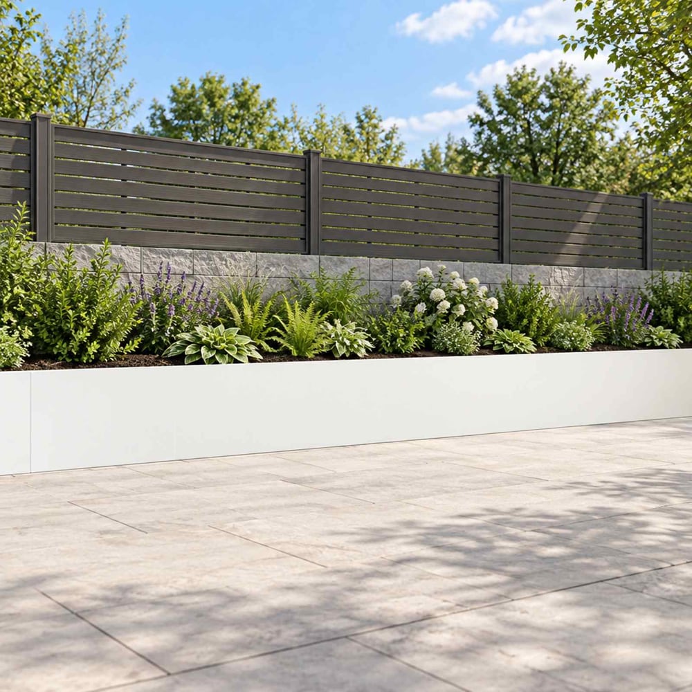 Retaining Wall Steel White