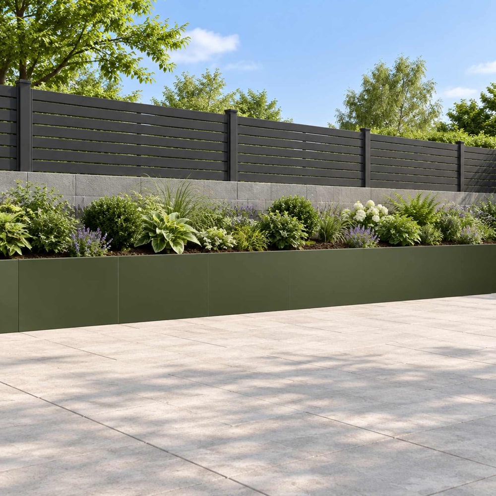 Retaining Wall Steel Olive green