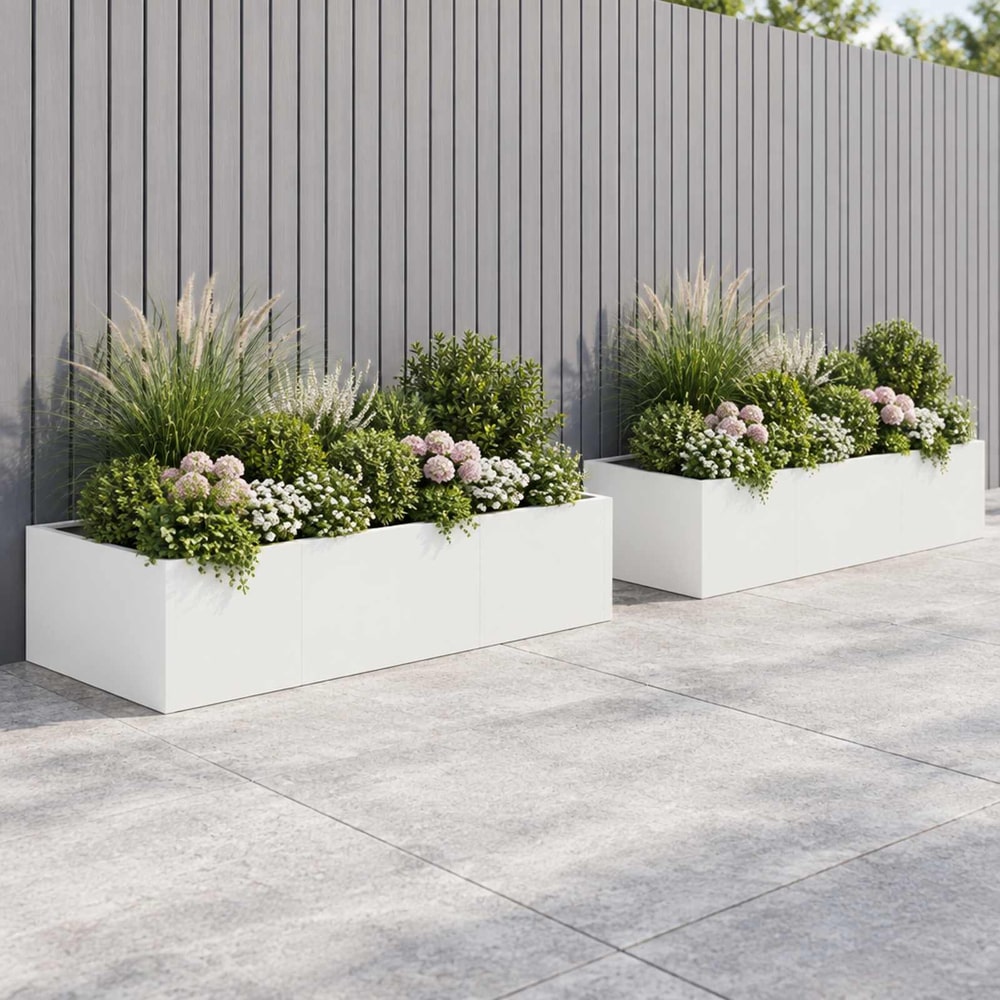 Retaining Wall Steel White