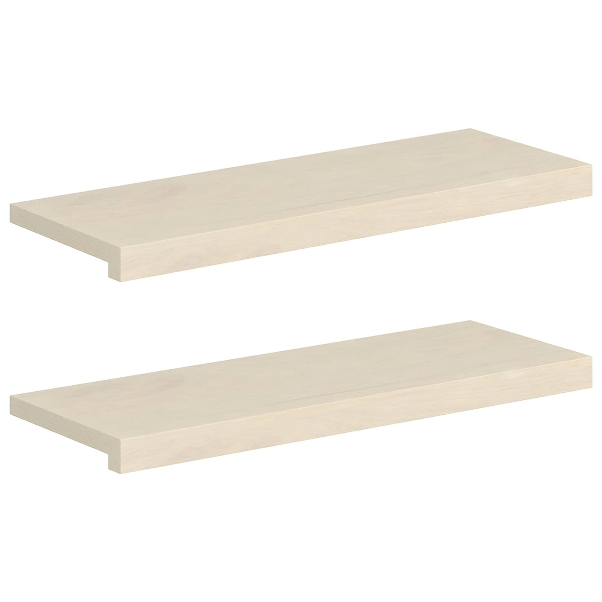 Stair Tread Solid Oak Wood Depth 25 cm 2 pcs White 80 cm