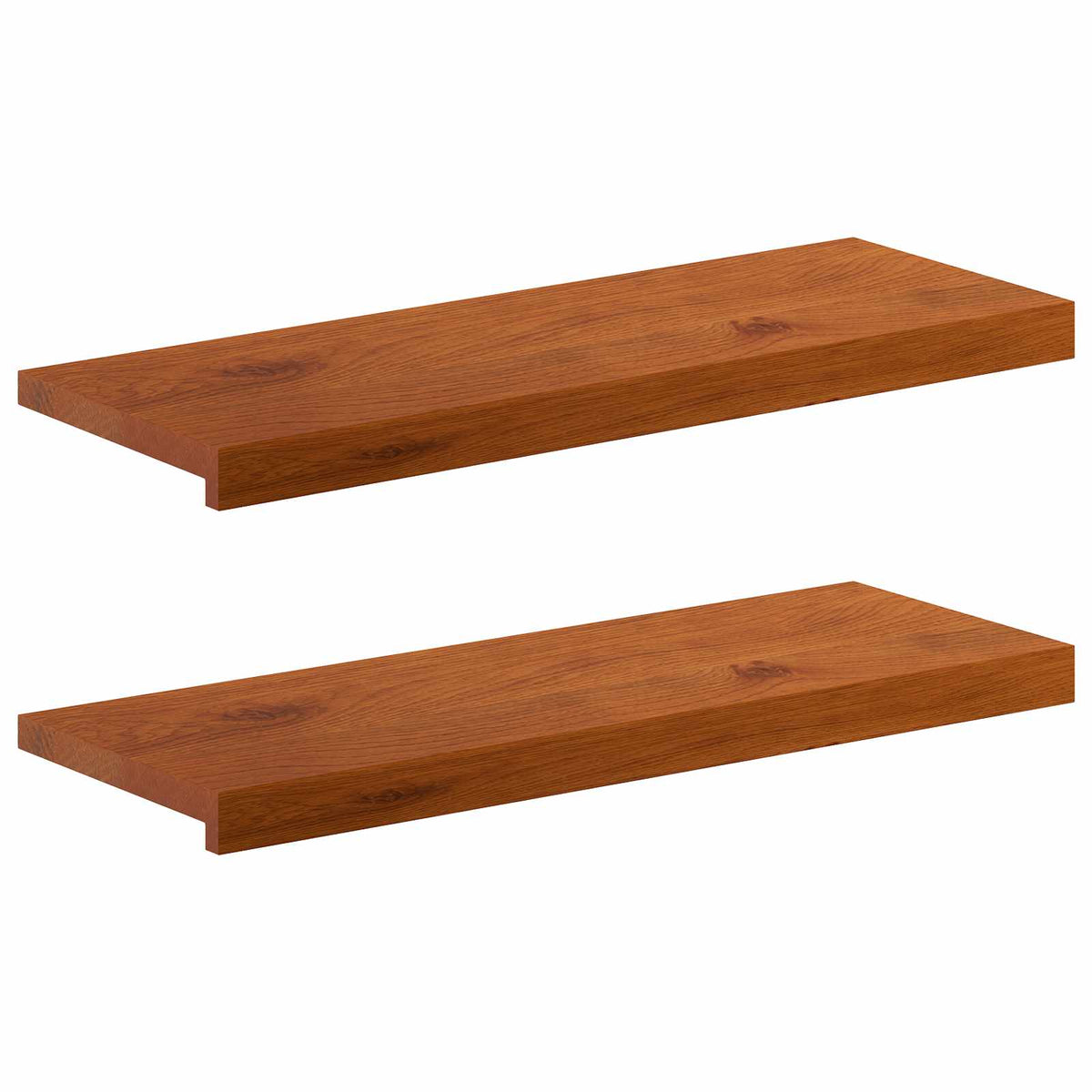 Stair Tread Solid Oak Wood Depth 30 cm 2 pcs Brown 80 cm