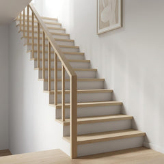 Stair Tread Solid Oak Wood Depth 25 cm 8 pcs White 100 cm