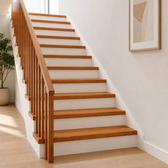 Stair Tread Solid Oak Wood Depth Brown