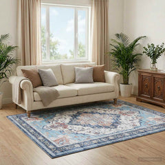 Rug ORIZ 140 x 200 cm 100% Polyester Light blue