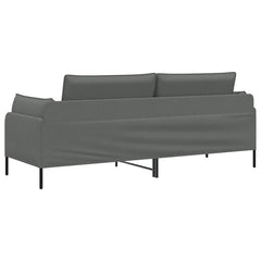 Sofa 222 x 81 x 89 cm Fabric 3-Seater Dark grey