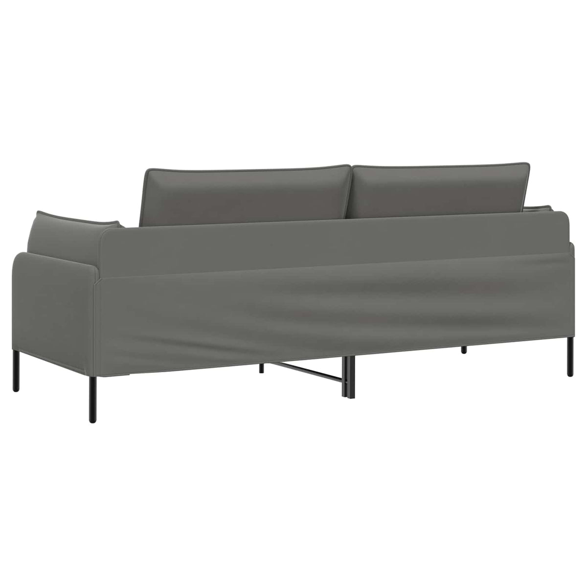 3-Seater Sofa 222 x 81 x 89 cm Velvet 180 cm Dark grey