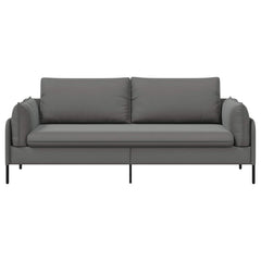 3-Seater Sofa 222 x 81 x 89 cm Velvet 180 cm Dark grey