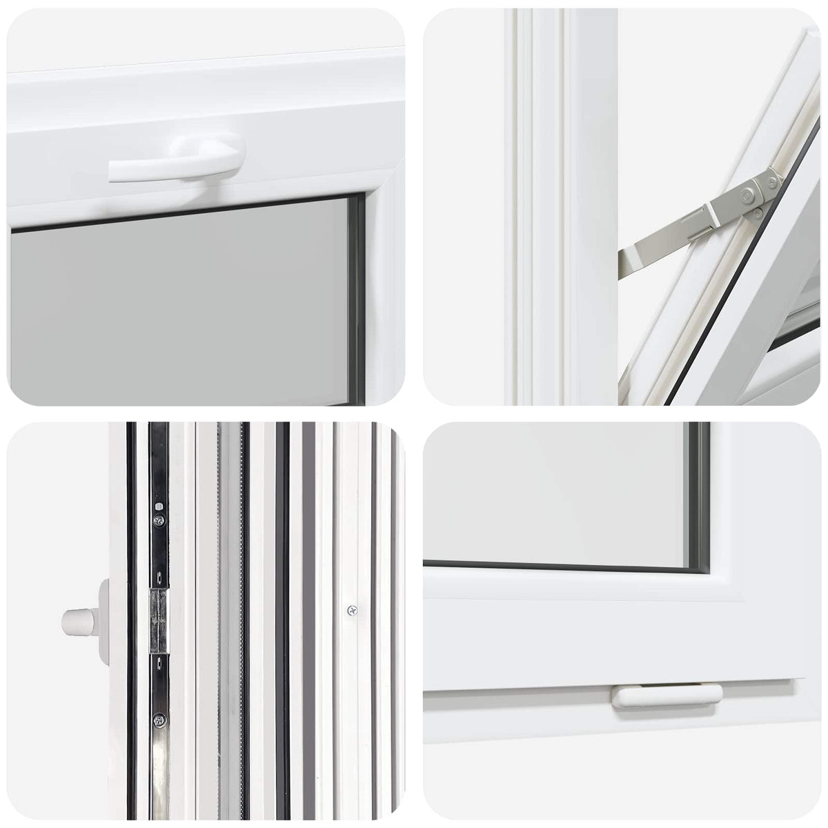 Basement Window Internal Colour RISOR with Triple Glazing White Length 40 cm 50 cm