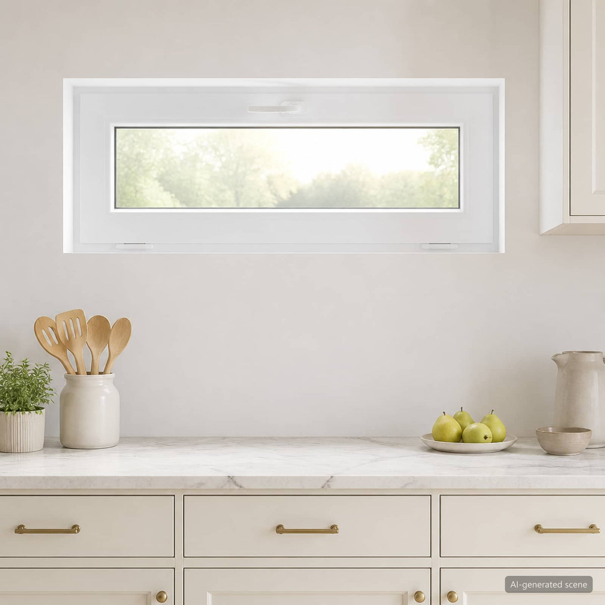 Basement Window Internal Colour RISOR Glazing White Length
