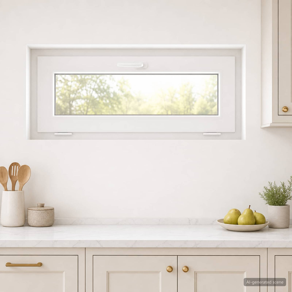Basement Window Internal Colour RISOR Triple Glazing White Length