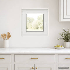 Basement Window Internal Colour RISOR 40 x 50 cm Tilting and Turn Left White Two-layer 55 cm