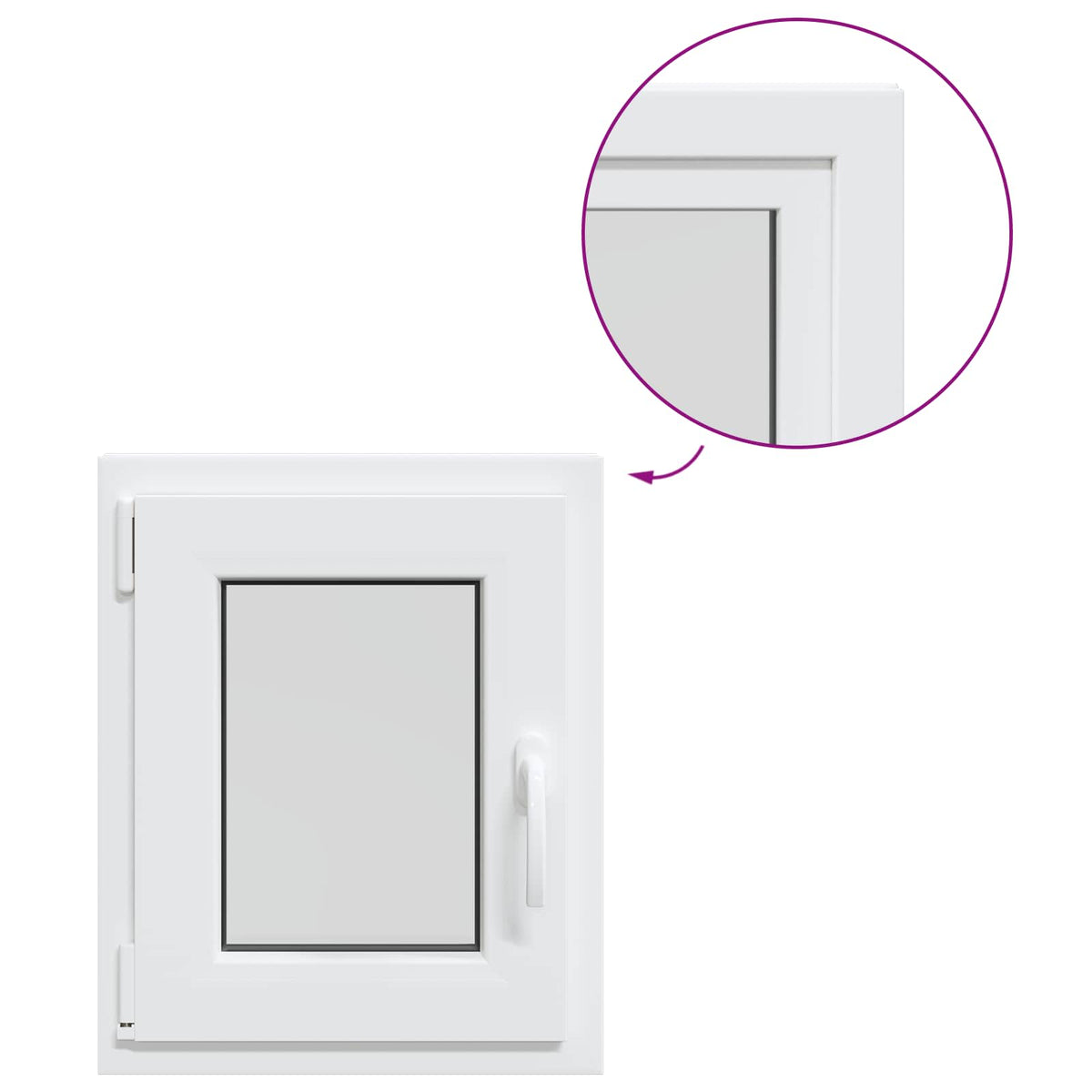 Basement Window Internal Colour RISOR Tilting Turn Left White