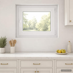 Basement Window Internal Colour RISOR 40 x 55 cm Tilting and Turn Right White Two-layer 65 cm