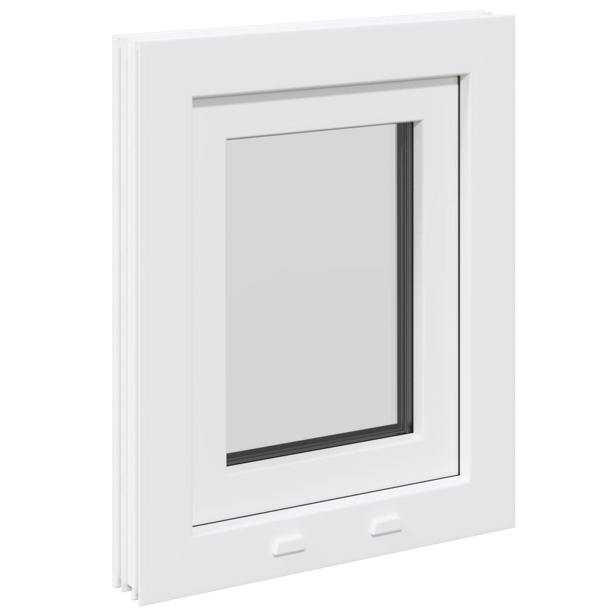 Basement Window Internal Colour RISOR 40 x 60 cm Tilting and Turn Left White Two-layer 50 cm