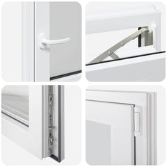 Basement Window Internal Colour RISOR Tilting Turn Right White