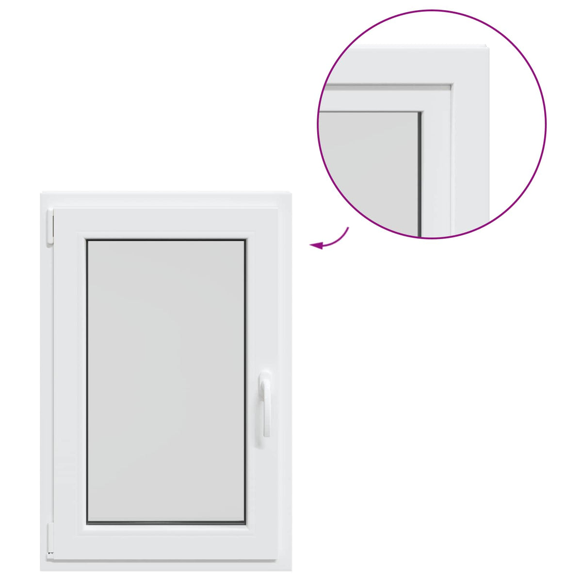 Basement Window Internal Colour White RISOR