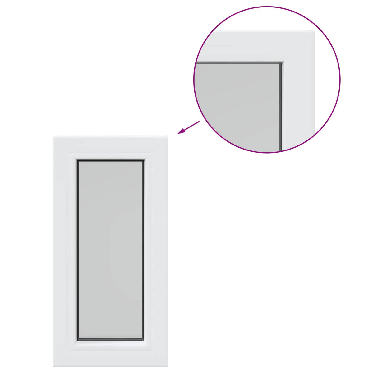 Cellar Window Internal Colour White RISOR with Double Glazing Width 30 cm 40 cm