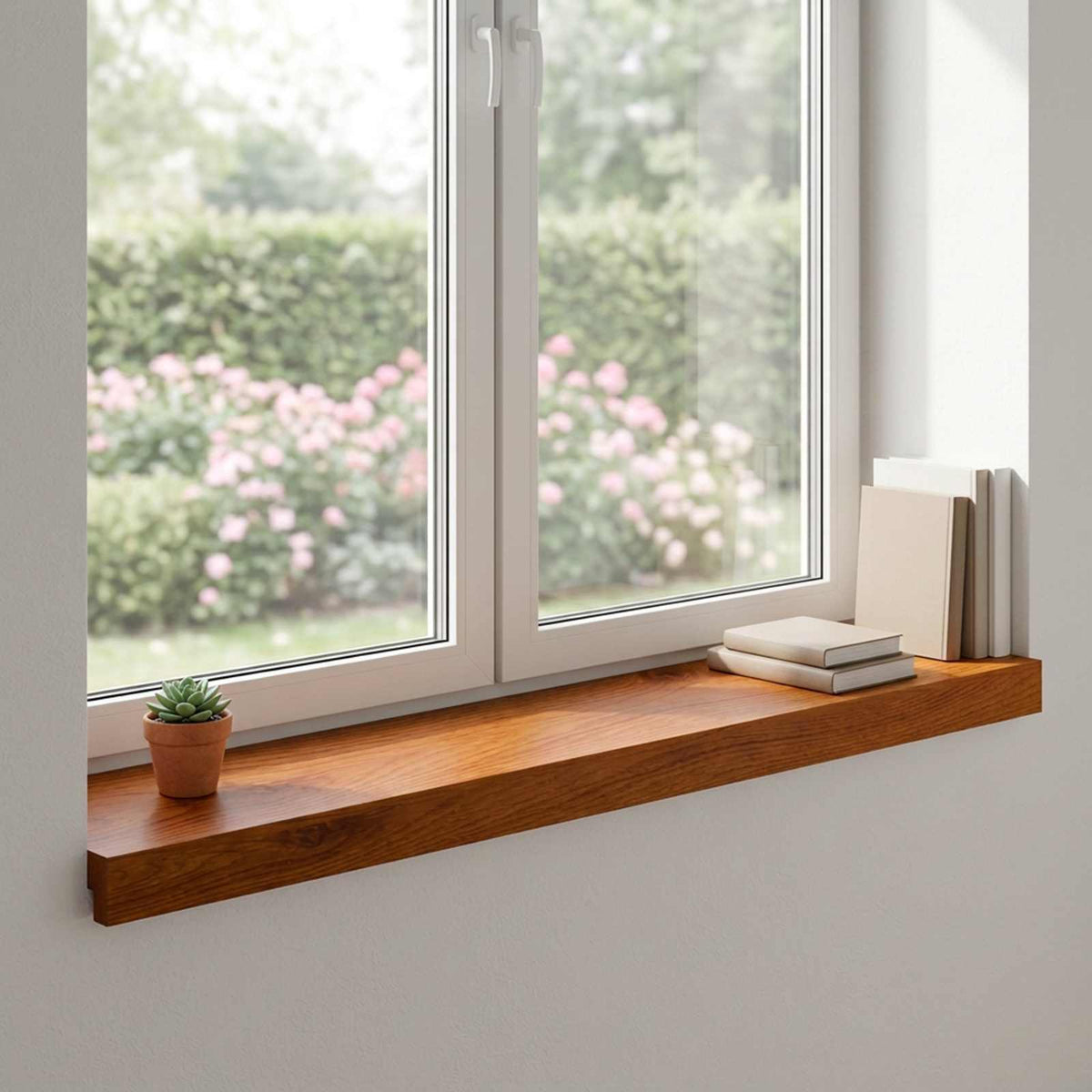 Window Sills 2 pcs Solid Oak Wood Brown