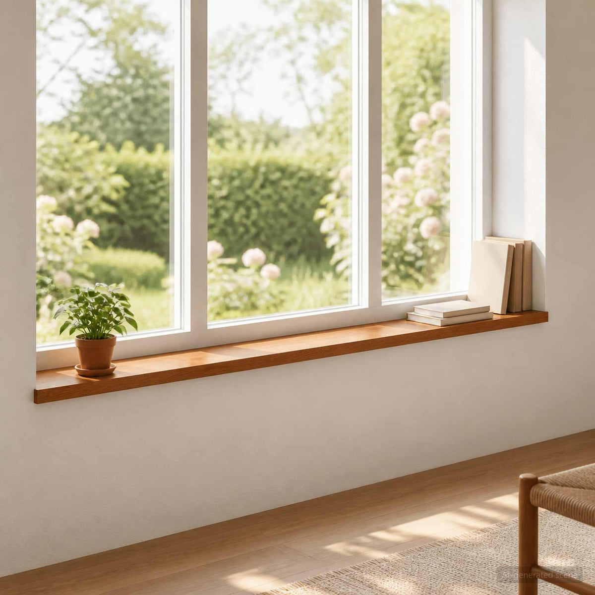 Window Sills 2 pcs Solid Oak Wood Brown