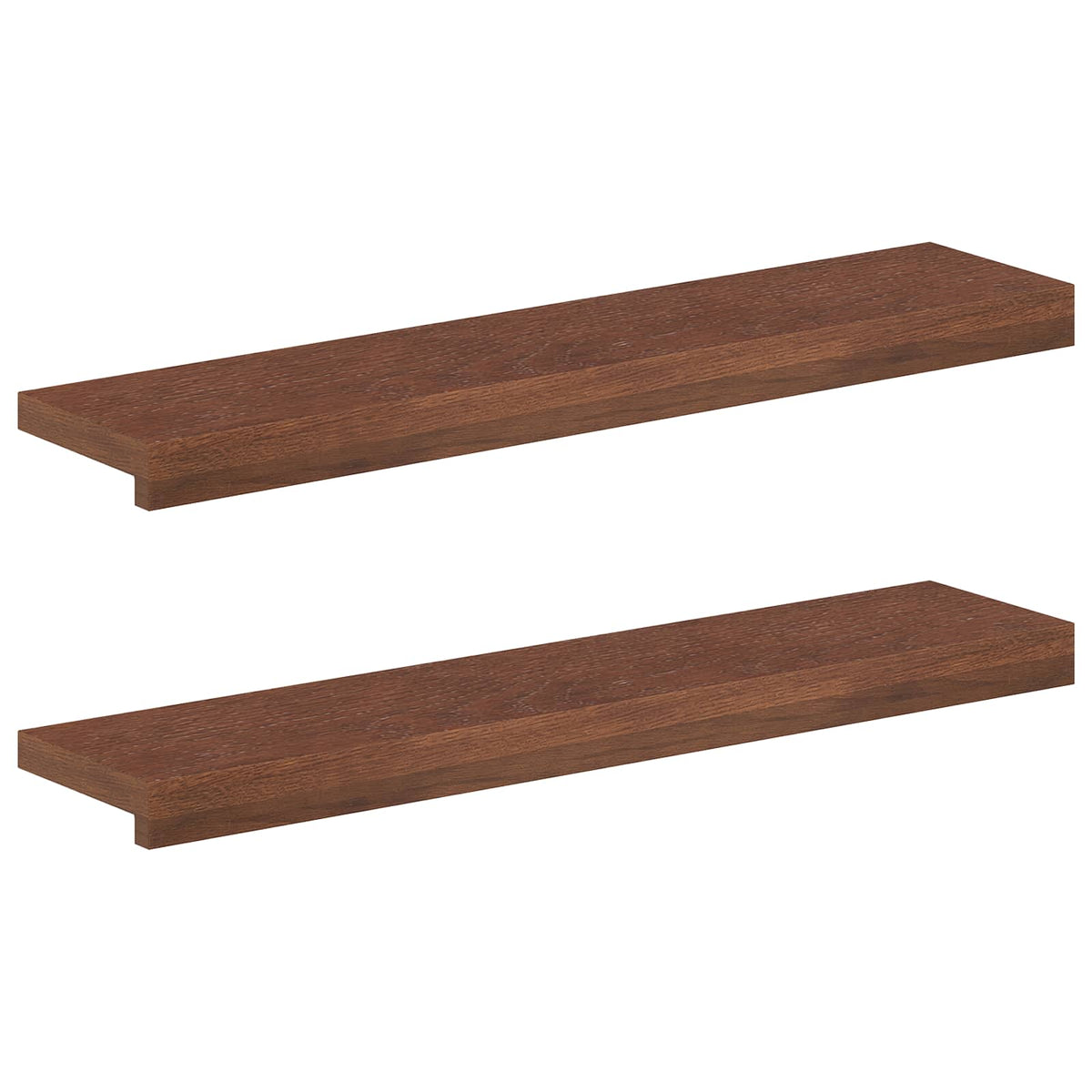 vidaXL Window Sills 2 pcs Dark Brown 80 x 15 x 2 cm Solid Oak Wood 2