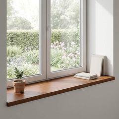 Window Sills 2 pcs Solid Oak Wood Depth 40 cm Dark Brown 110 cm