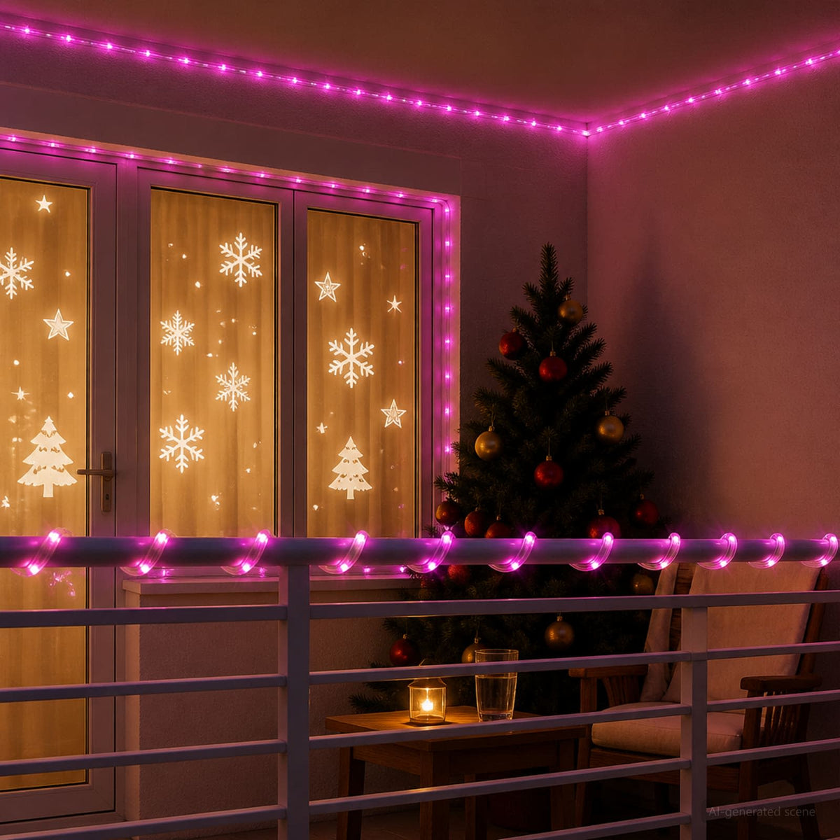 vidaXL Christmas LED Rope Light 480 LEDs Pink 20 m 3