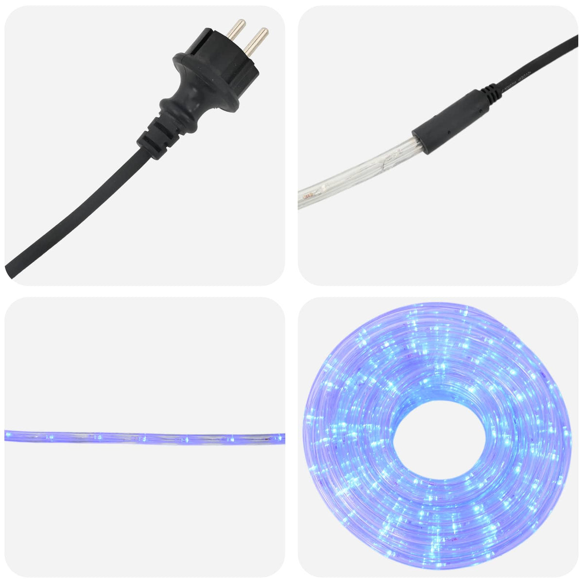 vidaXL Christmas LED Rope Light 480 LEDs Blue 20 m 6