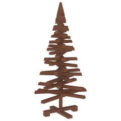 Wooden Christmas Tree KOTKA Solid Pine Wood Dark Brown Finish 90 cm