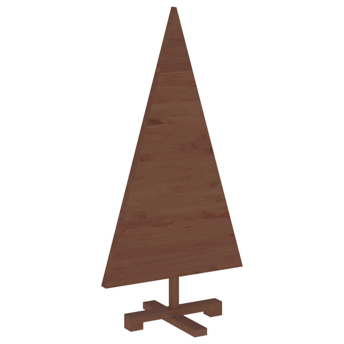 Wooden Christmas Tree KOTKA Solid Pine Wood Dark Brown Finish 90 cm
