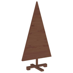 Wooden Christmas Tree KOTKA Solid Pine Wood Dark Brown Finish 90 cm