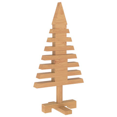 vidaXL Wooden Christmas Tree KOTKA 60 cm Solid Pine Wood Brown Finish 4