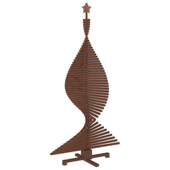 Wooden Christmas Tree KOTKA Solid Pine Wood Dark Brown Finish 180 cm