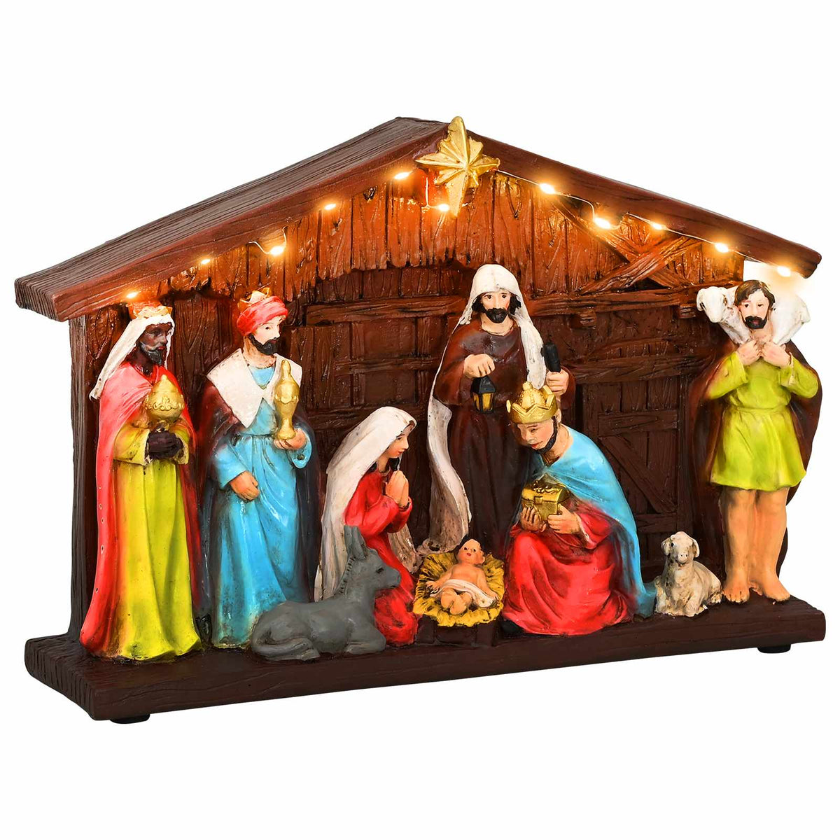 vidaXL Christmas Nativity Scene SALO 31 x 7.5 x 21.5 cm Resin 2