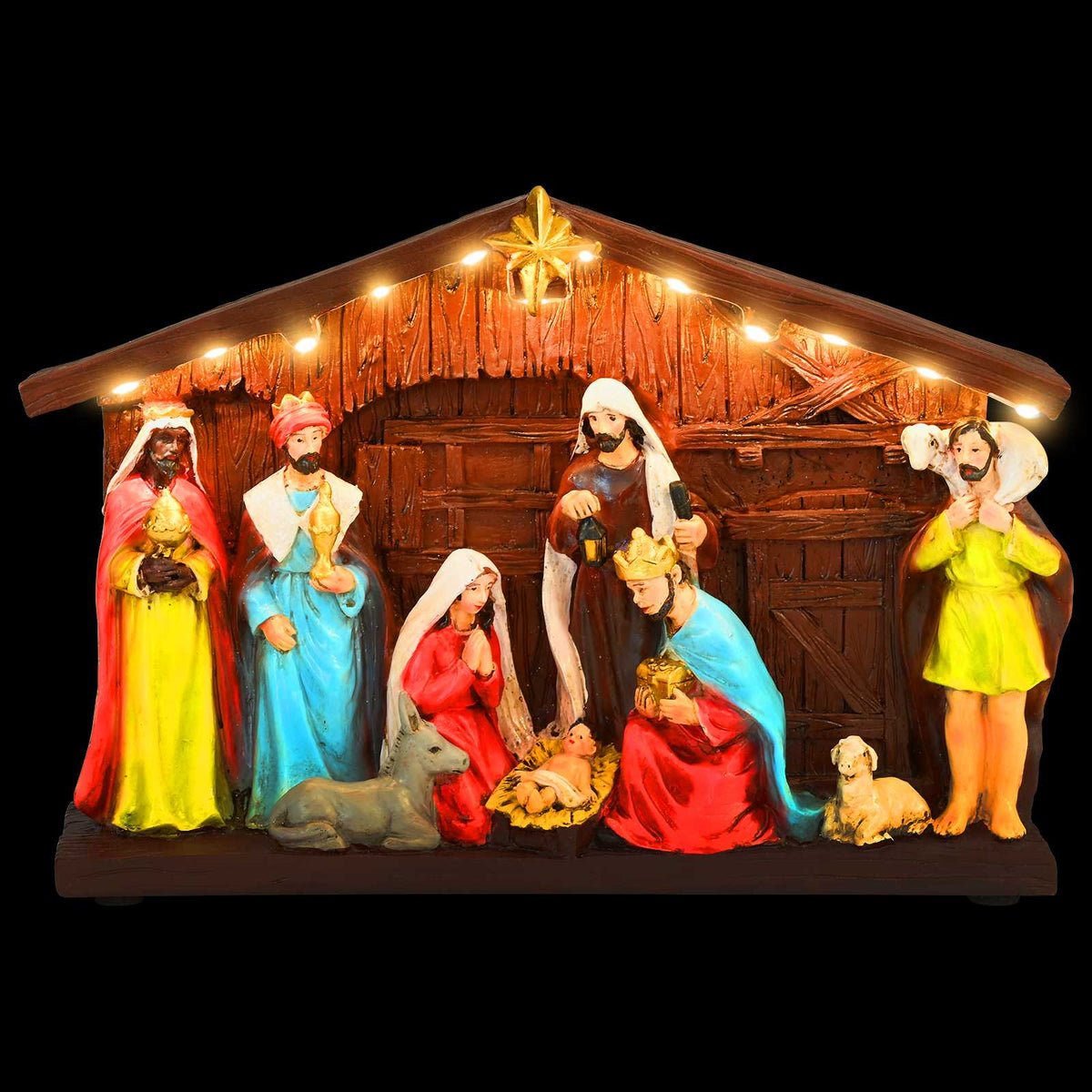 vidaXL Christmas Nativity Scene SALO 31 x 7.5 x 21.5 cm Resin 4