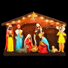 vidaXL Christmas Nativity Scene SALO 31 x 7.5 x 21.5 cm Resin 4