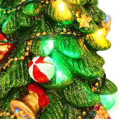 vidaXL Light-Up Christmas Tree SALO 16.5 x 15.5 x 40 cm Resin Green 6