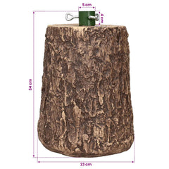 vidaXL Christmas Tree Stand Trunk Shape Ø 23 x 34 cm Magnesium Oxide 6