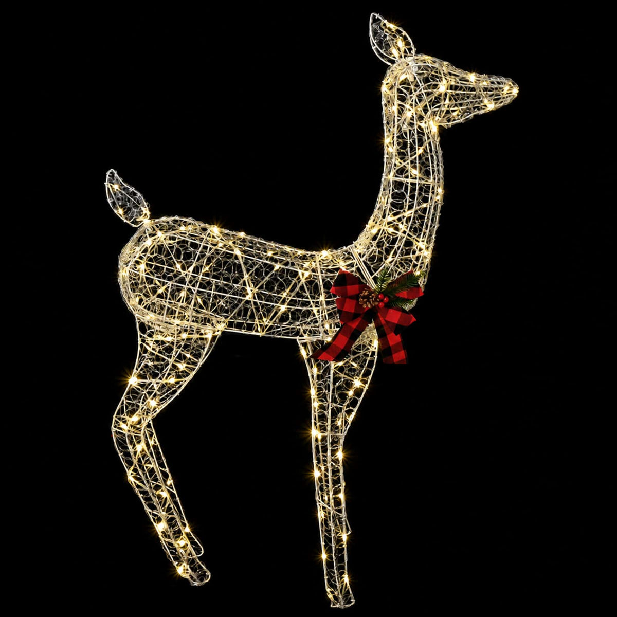 vidaXL 3D Christmas Reindeer LOVIISA 200 LEDs Warm White 4