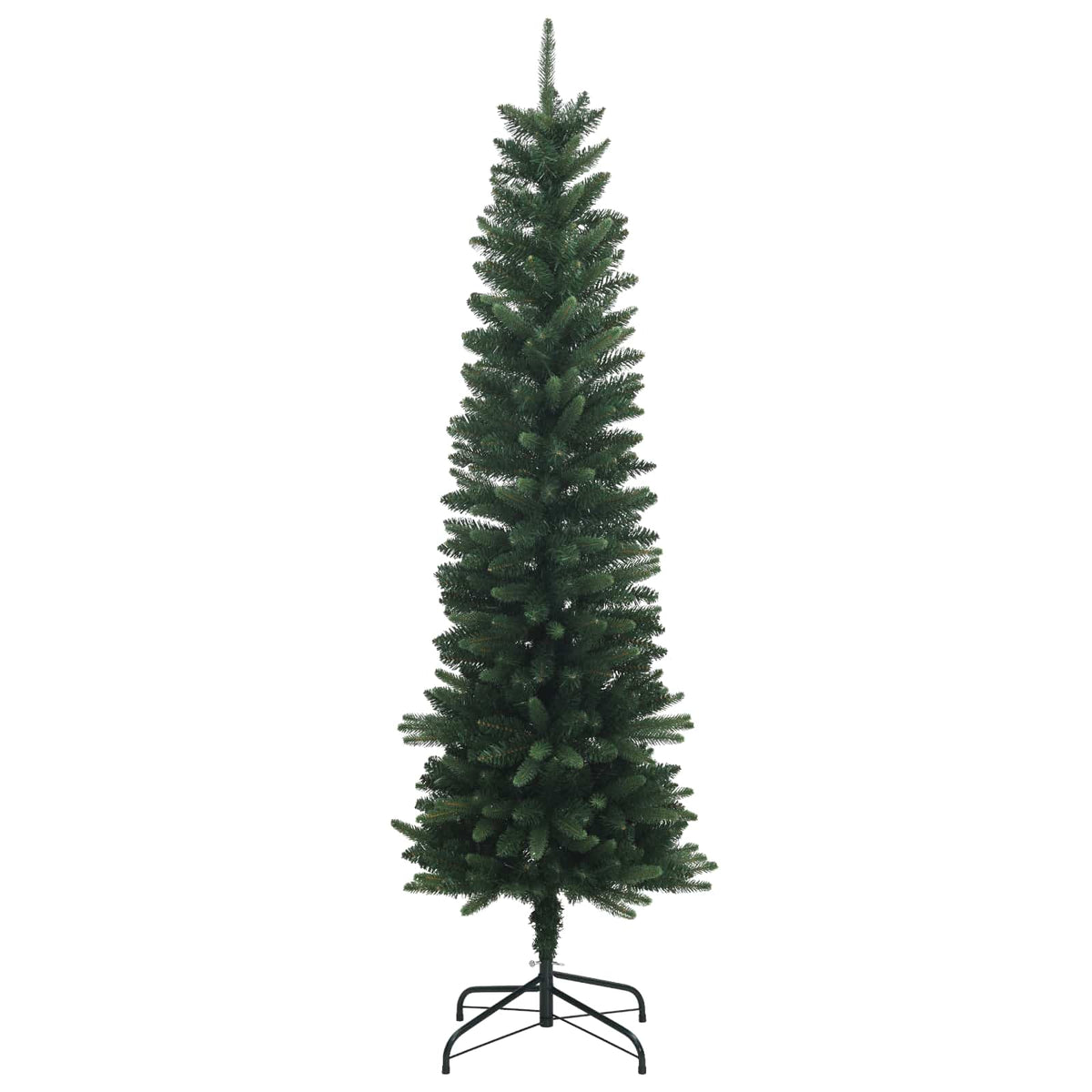 vidaXL Artificial Slim Christmas Tree 120 cm PE and PVC Green 3