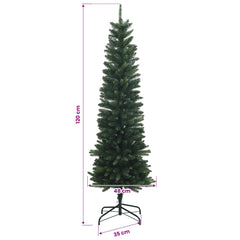 vidaXL Artificial Slim Christmas Tree 120 cm PE and PVC Green 5