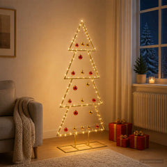 Metal Christmas Tree for Decoration Gold
